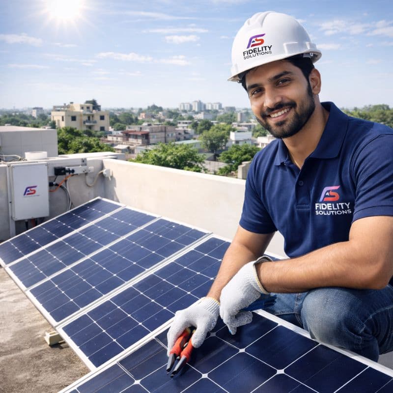 Solar project at Vikas Nagar by Fidelity Solutions